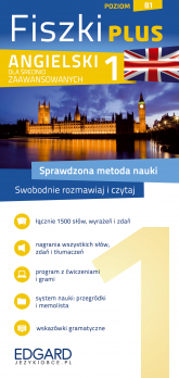 Angielski. Fiszki PLUS dla średnio zaawansowanych 1. Poziom B1 wyd. 2 - Opracowanie Zbiorowe | mała okładka