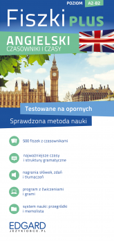 Angielski. Czasowniki i czasy. Fiszki PLUS. Poziom A2-B2 -  | mała okładka