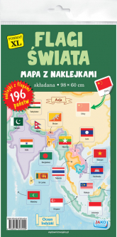 Flagi świata Mapa z naklejkami -  | mała okładka