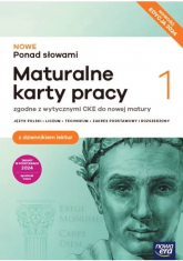 Nowe Ponad słowami 1 Język polski Maturalne karty pracy z dziennikiem lektur Zakres podstawowy i rozszerzony Edycja 2024 Liceum Technikum -  | mała okładka