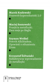 Cztery eseje metafizyczne - Kozłowski Marek, Sosnowski Maciej, Wróbel Szymon, Żółtański Krzysztof | mała okładka