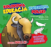 Kolorowa edukacja Zwierzęta Polski - naklejka -  | mała okładka