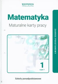 Matematyka 1 Maturalne karty pracy Część 1 Zakres podstawowy Szkoły ponadpodstawowe -  | mała okładka