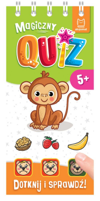 Magiczny quiz z małpką Dotknij i sprawdź - Anna Podgórska | mała okładka