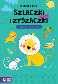 Przedszkolak rysuje Szlaczki i zygzaczki z lwem -  | mała okładka
