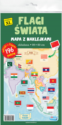 Flagi świata Mapa z naklejkami -  | mała okładka
