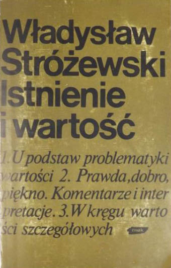 Istnienie i wartość - Władysław Stróżewski  | okładka
